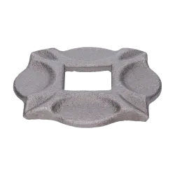 Pätka 100x100x10mm, otvor 30x30mm, bez povrchovej úpravy Pätka 100x100x10mm, otvor 30x30mm, bez povrchovej úpravy